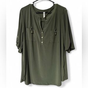 Olive Green Women's Blouse